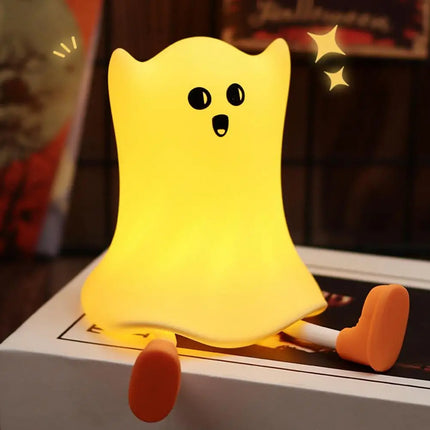 Halloween Silicone Ghost Shaped Lamp Touch Control