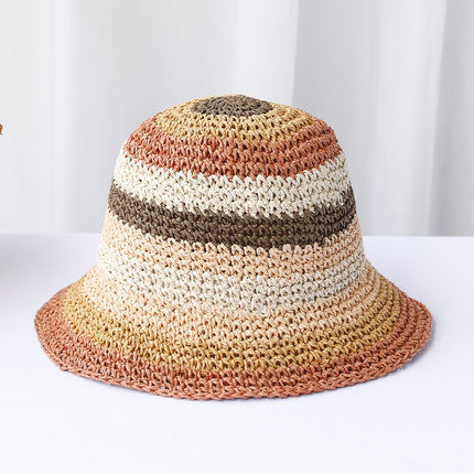Raffia Handmade Crocheted Colourful Hat