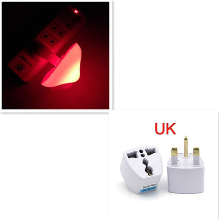 LED Night Light Mushroom Wall Socket Lamp Warm White Light-control Bedroom Light Home Decoration