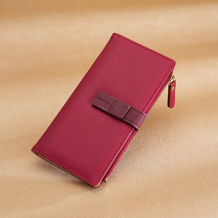 Long Multiple Card Slots Zipper Bag Buckle Korean Style High Sense Wallet
