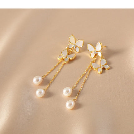 Exquisite Butterfly Long Tassel Earrings