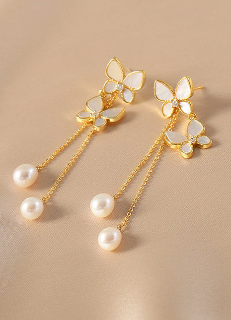 Exquisite Butterfly Long Tassel Earrings