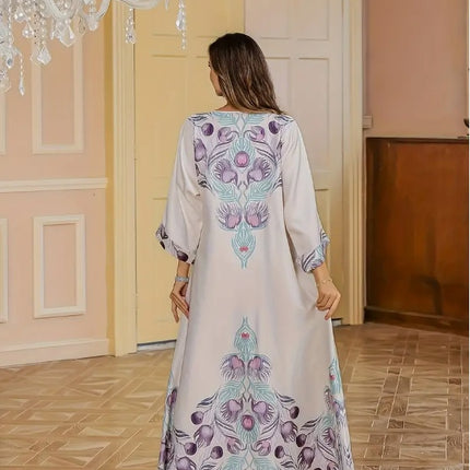 Elegant Floral Long Sleeve Dress