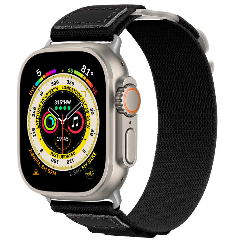 Nylon Woven Leather Watch Band for Apple Watch