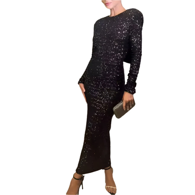 Backless Sequined Dress
