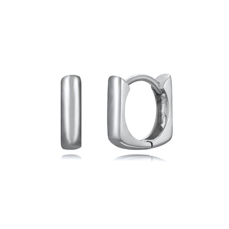 Sterling Silver Needle Street Fashion Geometry Pattern Round Earrings