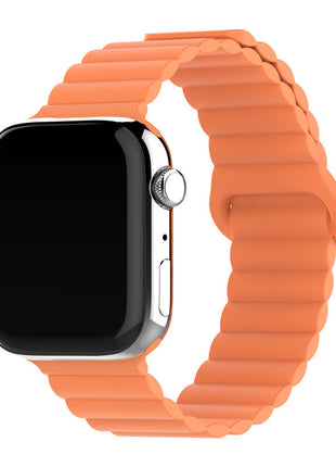 Apple Watch対応 2色シリコン磁気バックルリングバンド