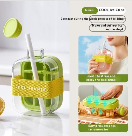 Moldeado en un clic Vaso de refrigeración con pajita incluida