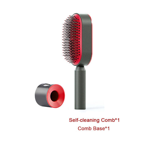 ワンプッシュ自動清掃ヘアブラシ