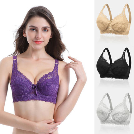 Cotton Cup Adjustable Lace Bra 3PS Set