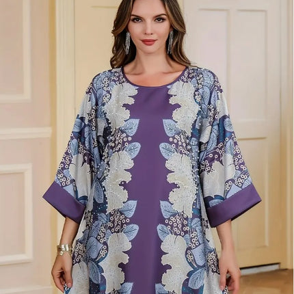 Elegant Floral Long Sleeve Dress