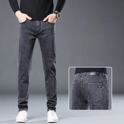 Versatile Stretch Slim Straight Jeans