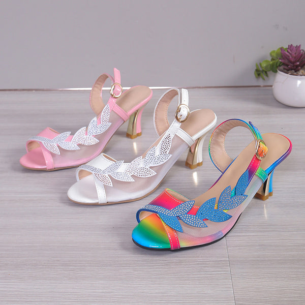 Summer Rhinestone High Stiletto Heel