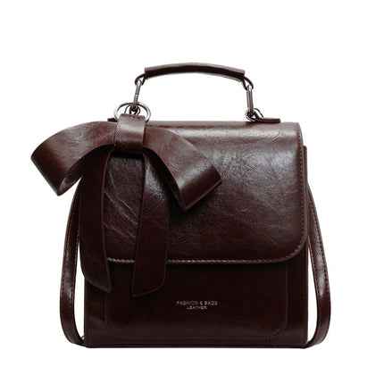 Simplicity Square Leather Bow Backpack Tote