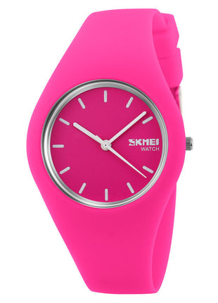 Simple Jelly Color Couple Waterproof Watch