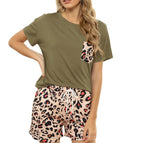 Army green leopard print
