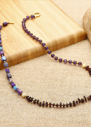 Amethyst Round Beads Stone Bracelet