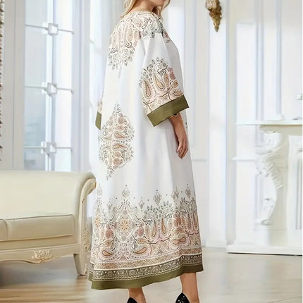 Elegant Floral Long Sleeve Dress