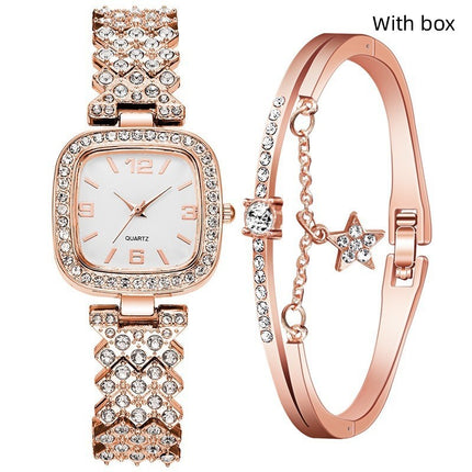 Diamond Watch Bracelet Two-piece Set