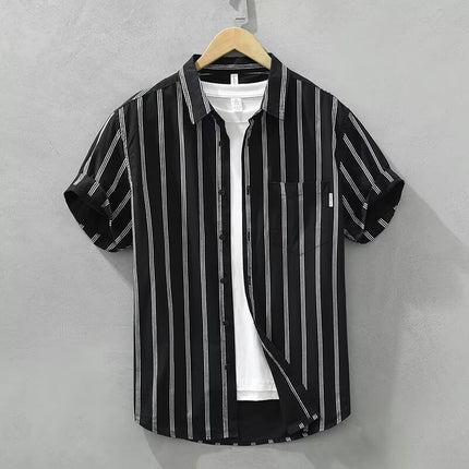 Summer Japanese Tie-dye Printed Short-sleeved Shirt