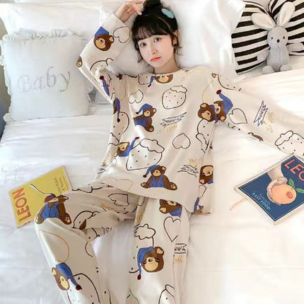 Long Sleeve Autumn Ins Two-piece Pyjamas Set