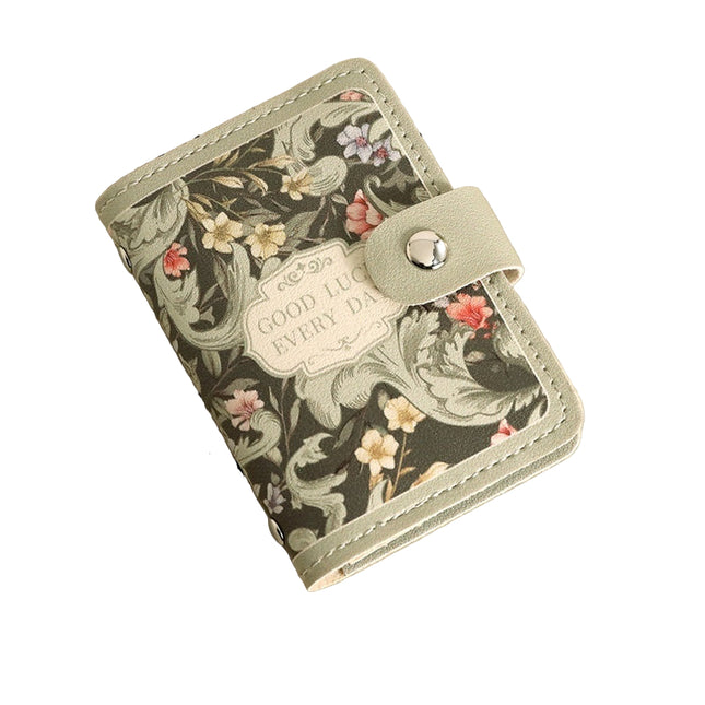 Flower Print Large Capacity Card Holder