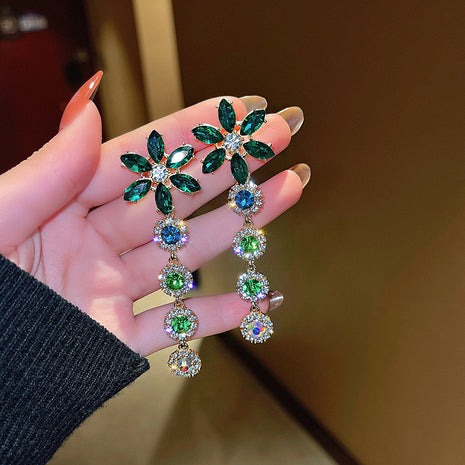 Sense Long Flower Tassel Earrings