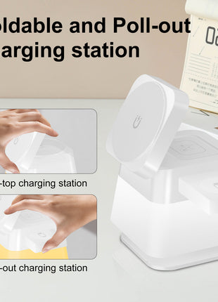 4 In 1 Rotatable Lighting Wireless Fast Charger Stand Station