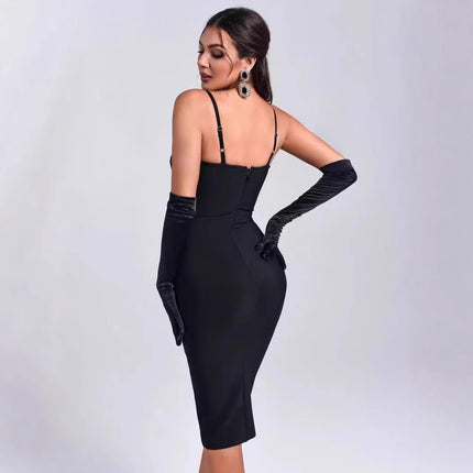 Embroidery Suspender Dress