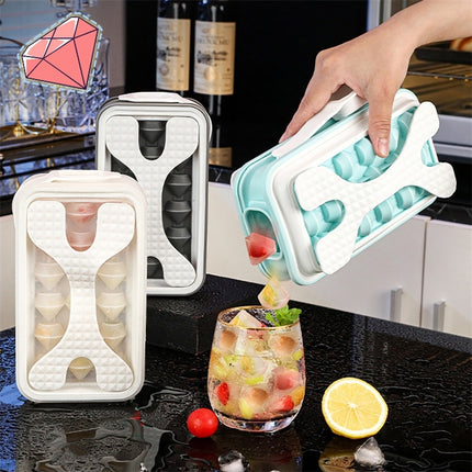 2in1 Portable Silicone Ice Diamond Mold & Water Bottle Creative Curling Summer Kitchen Gadgets