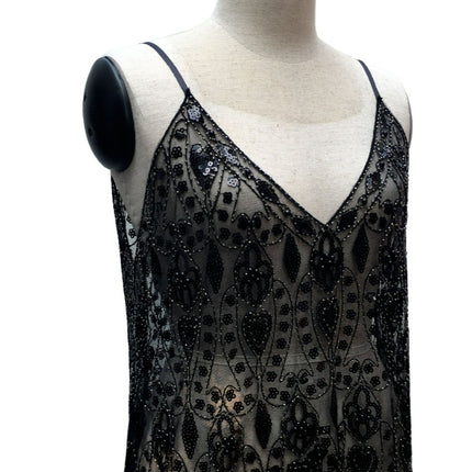 Heavy Embroidery Sequins Vest Shiny Small Sling