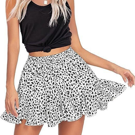 A- Line High Waist Pleated Mini Skirt