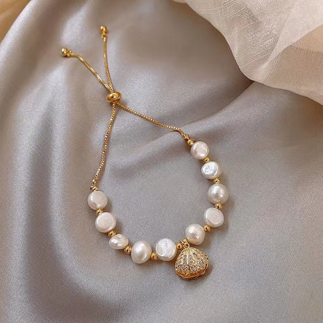 Fashionable All-match Shell Natural Pearl Temperament Opal Bracelet