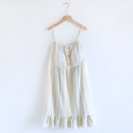 Sweet Floral Suspender Cotton Pyjamas