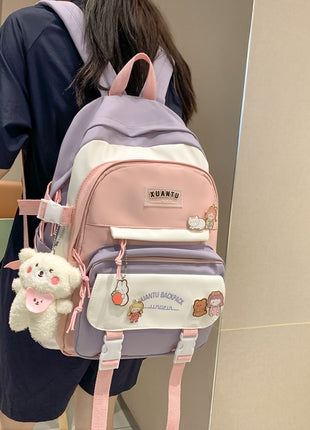 Korean Style Fashion All-match Large Capacity Backpack Set