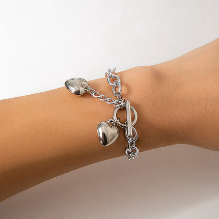 Thick Chain with Shiny Lock and Key Pendant Necklace Single or Combinations