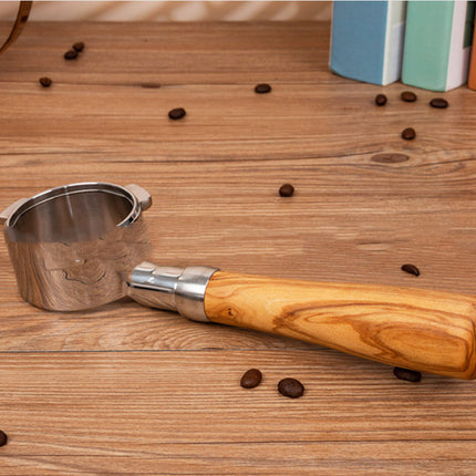 54mm Handle Walnut Coffee Handle Bottomless Stainless Steel