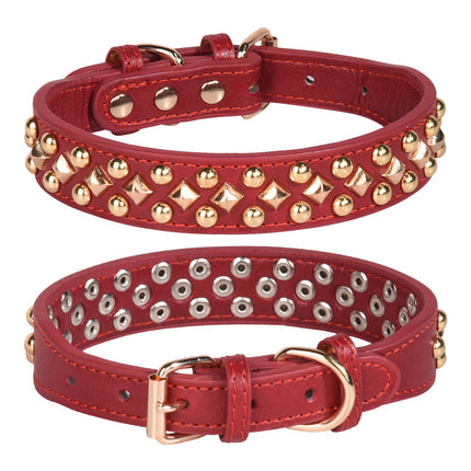 Rivet Leather Dog Collar
