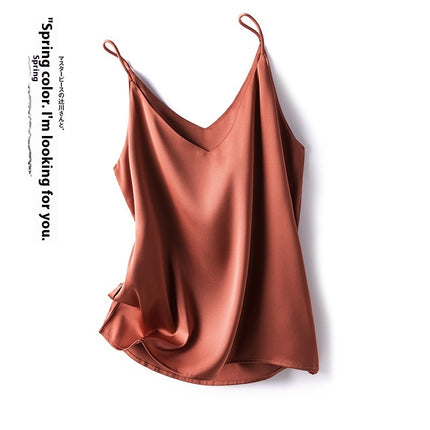 Satin Pure Colour All-matching Vest