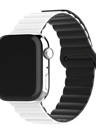Apple Watch対応 2色シリコン磁気バックルリングバンド