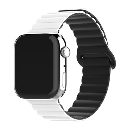 Two-color Silicone Magnetic Back Ring Buckle Band Applicable with Apple watch