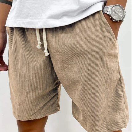 Lace-up Corduroy Casual Shorts