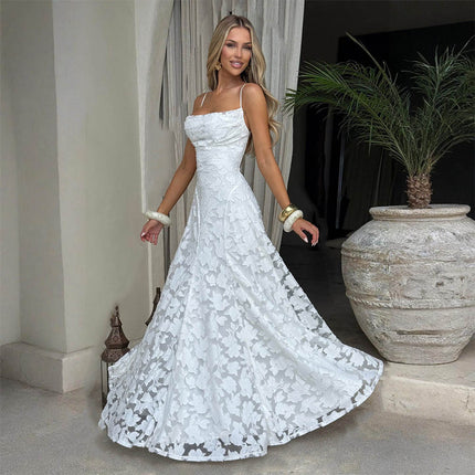 Summer Sling Chiffon Elegant Backless Party Dress