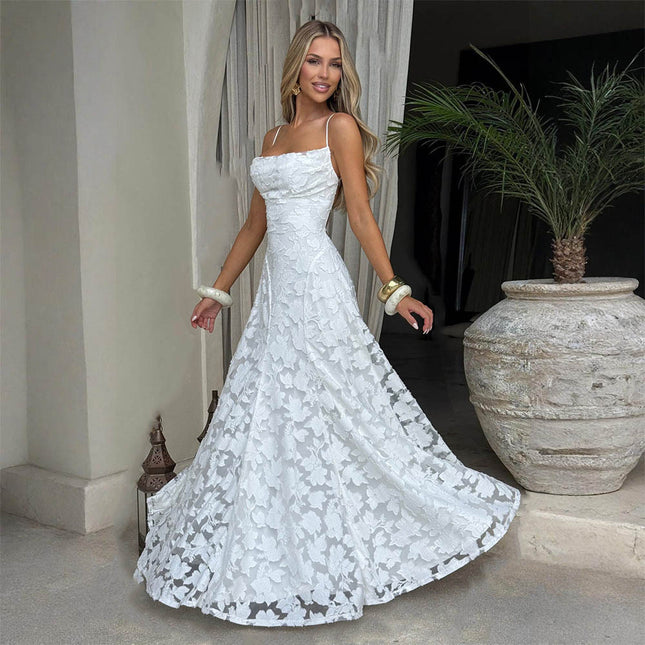 Summer Sling Chiffon Elegant Backless Party Dress