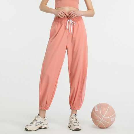 Pantalones sueltos de cintura alta de secado rápido