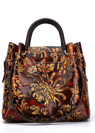 Three-dimensional Embossed Cowhide Bag