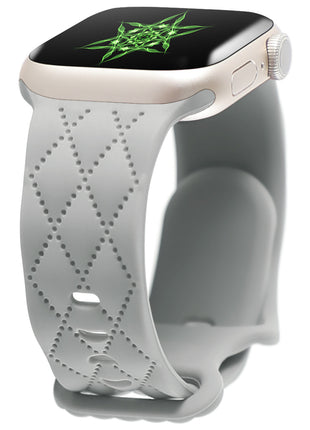 Apple Watch S9用テクスチャーシリコンバタフライバックルストラップ互換