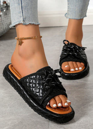 Pantuflas de talla grande con cordones