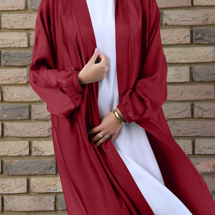 Bubble Satin Cardigan Abaya