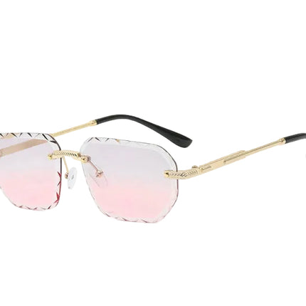 Frameless Sunglasses – Minimalist Small Lens Fashion Shades